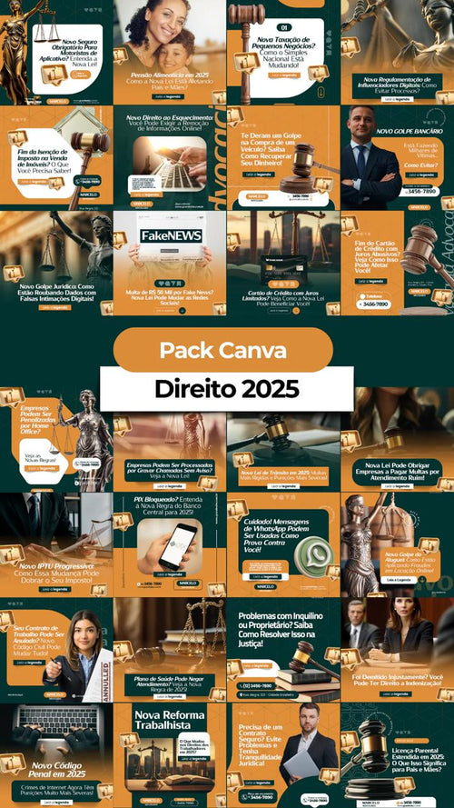+9.000 Templates Editáveis no Canva para Advogados - Minha loja